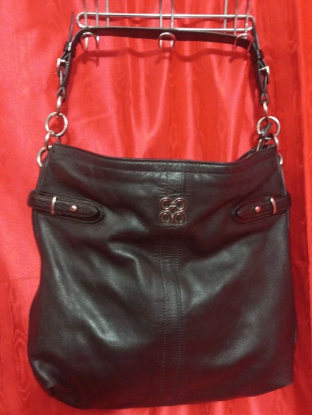 Coach Colette Black Cowhide Leather Hobo Shoulder Bag - Picture 3 of 14